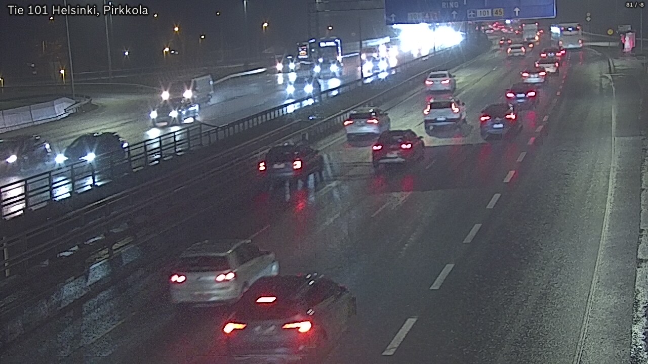 Weather Camera Image Road 101 Helsinki Pirkkola, Helsinki, Uusimaa