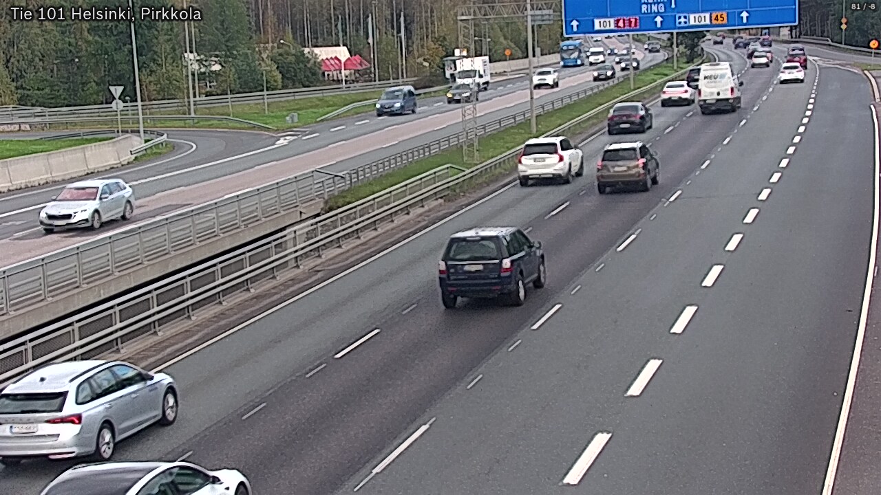 Weather Camera Image Road 101 Helsinki Pirkkola, Helsinki, Uusimaa