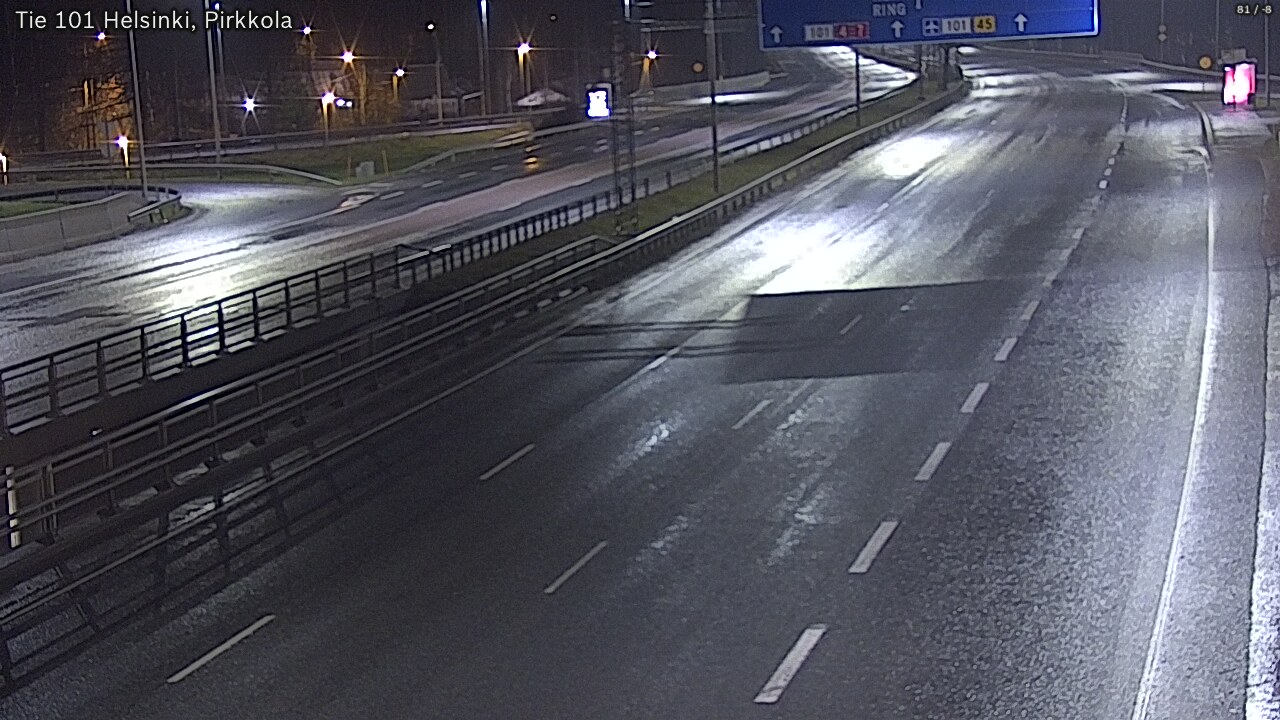 Weather Camera Image Road 101 Helsinki Pirkkola, Helsinki, Uusimaa