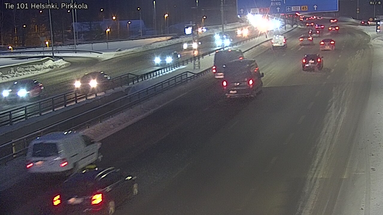 Weather Camera Image Road 101 Helsinki Pirkkola, Helsinki, Uusimaa
