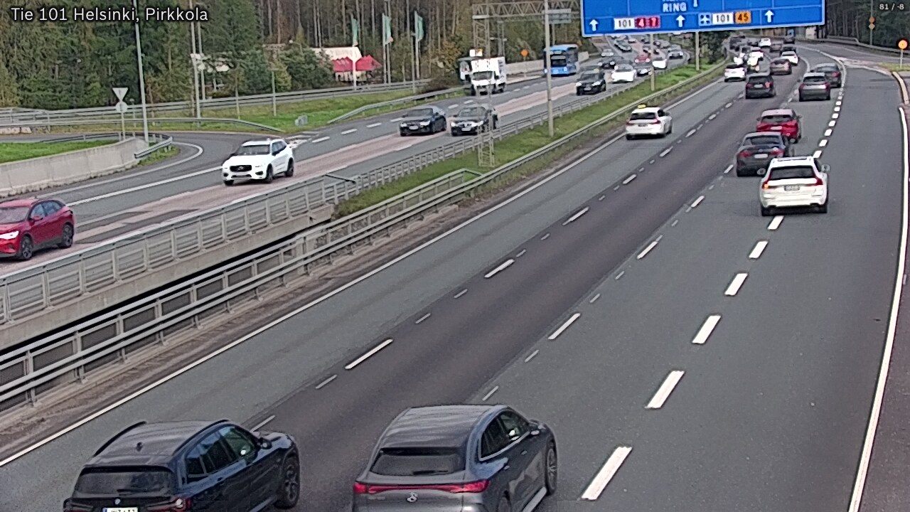 Weather Camera Image Road 101 Helsinki Pirkkola, Helsinki, Uusimaa