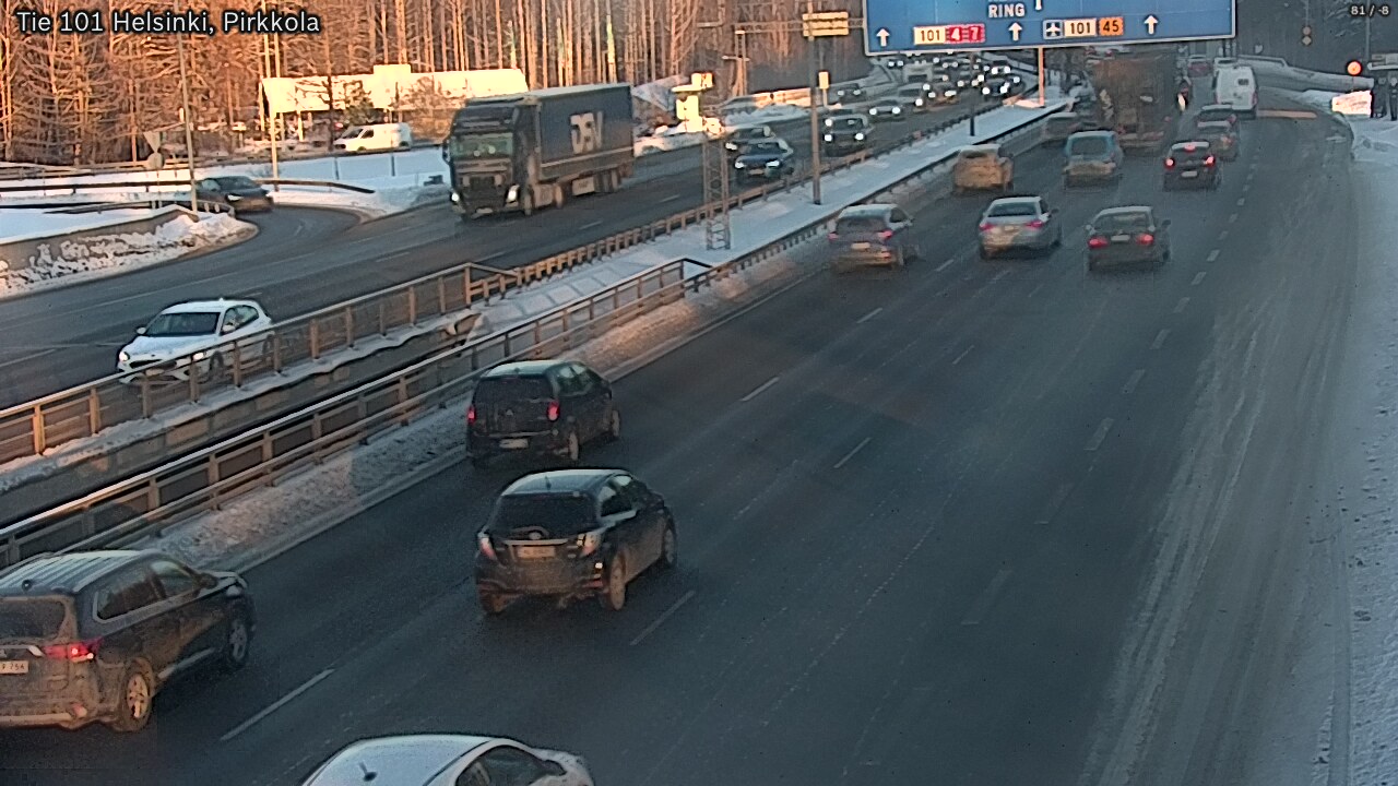 Weather Camera Image Road 101 Helsinki Pirkkola, Helsinki, Uusimaa