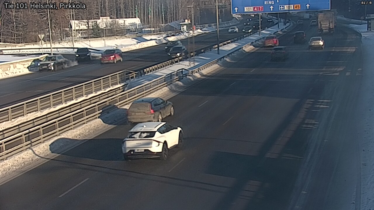 Weather Camera Image Road 101 Helsinki Pirkkola, Helsinki, Uusimaa