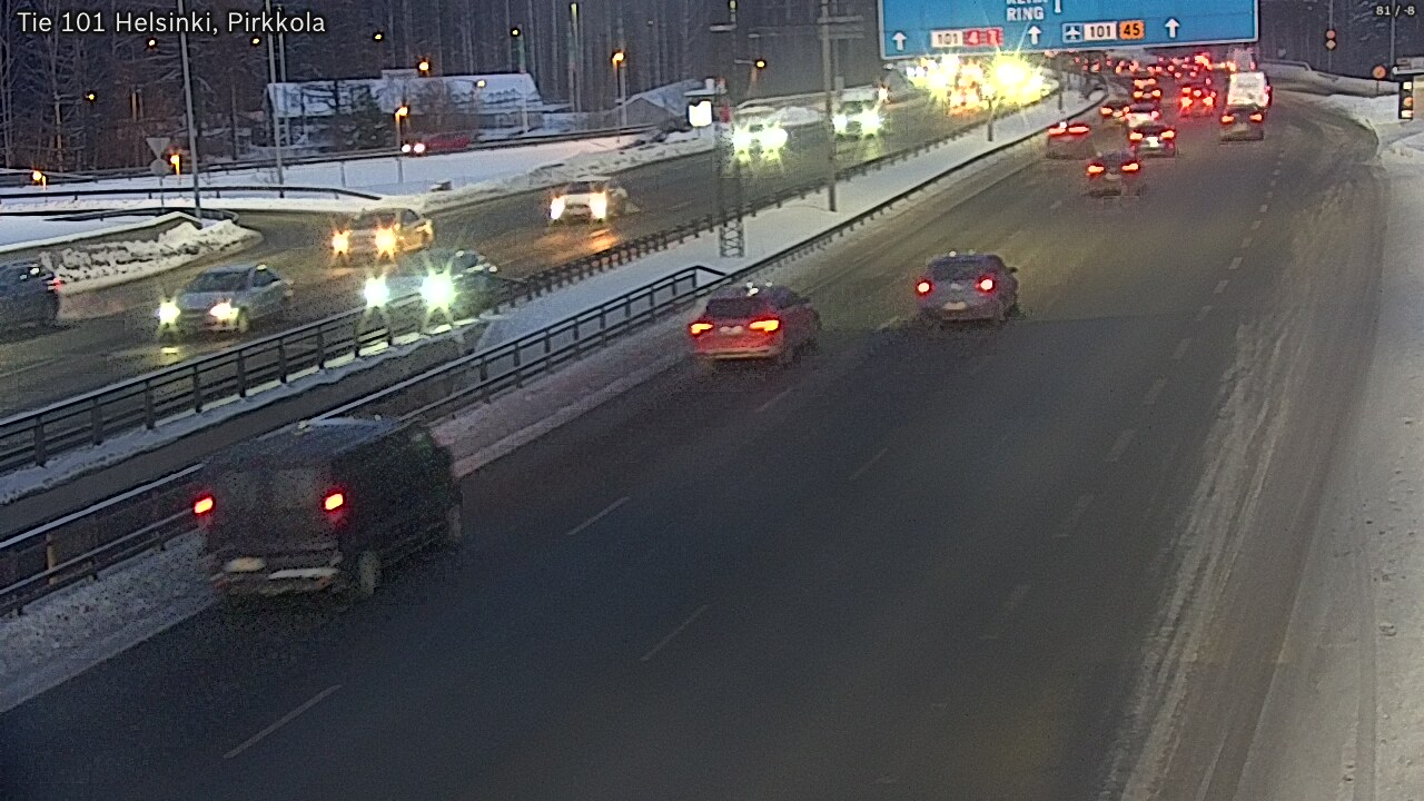 Weather Camera Image Road 101 Helsinki Pirkkola, Helsinki, Uusimaa