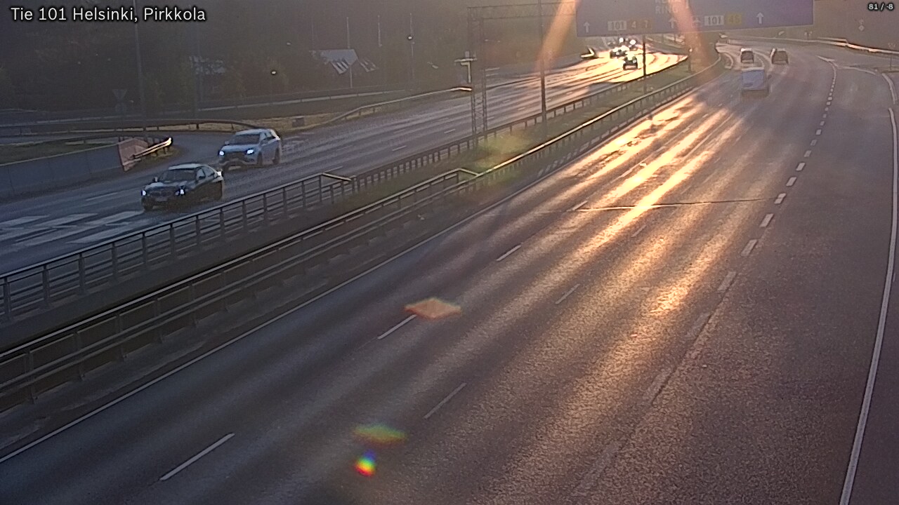 Weather Camera Image Road 101 Helsinki Pirkkola, Helsinki, Uusimaa