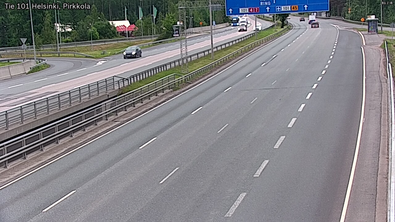 Weather Camera Image Road 101 Helsinki Pirkkola, Helsinki, Uusimaa