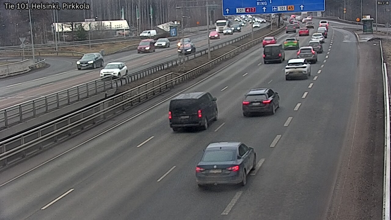 Weather Camera Image Väg 101 Helsingfors Britas, Helsinki, Uusimaa