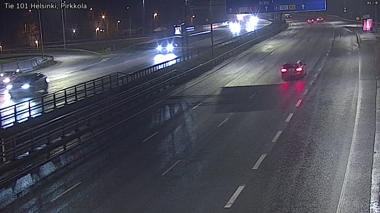 Weather Camera Image Road 101 Helsinki Pirkkola, Helsinki, Uusimaa