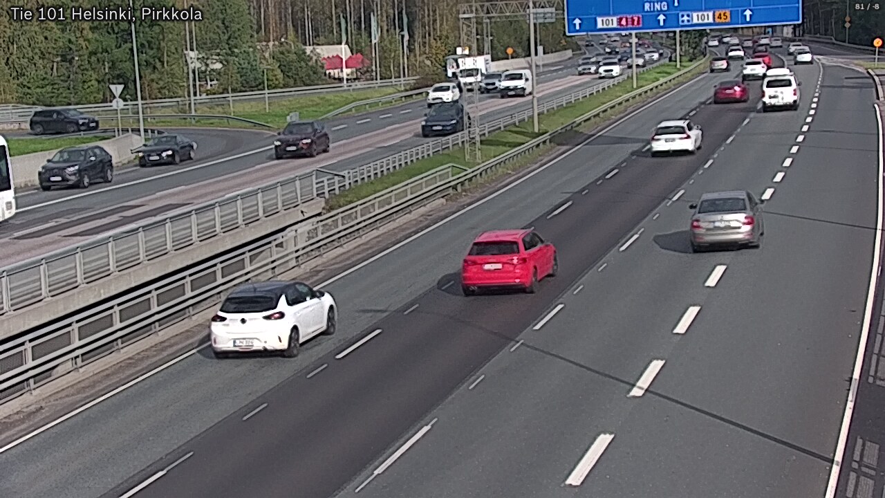Weather Camera Image Road 101 Helsinki Pirkkola, Helsinki, Uusimaa