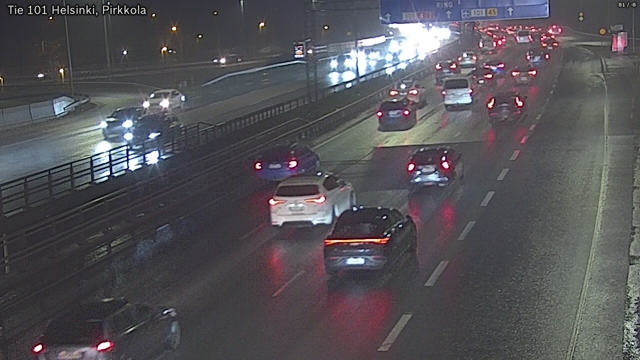Weather Camera Image Road 101 Helsinki Pirkkola, Helsinki, Uusimaa