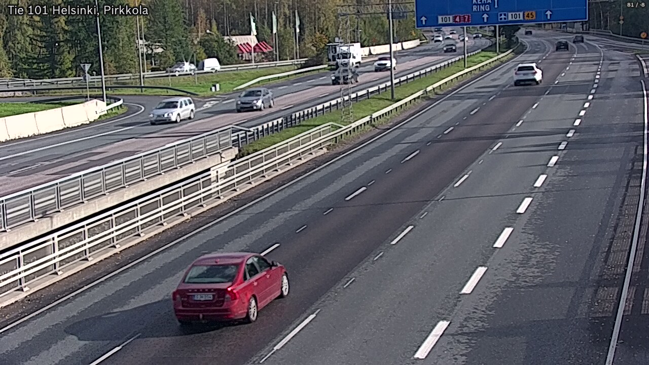 Weather Camera Image Väg 101 Helsingfors Britas, Helsinki, Uusimaa