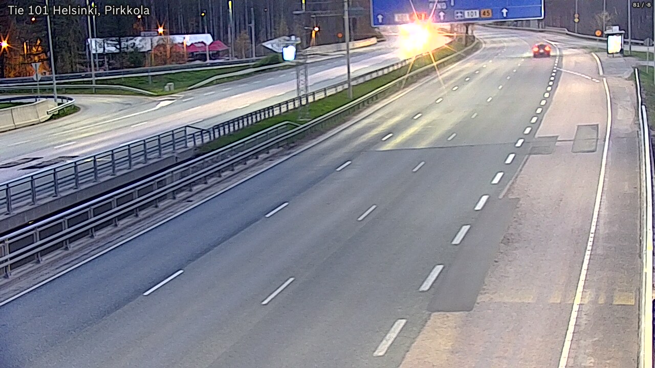 Weather Camera Image Road 101 Helsinki Pirkkola, Helsinki, Uusimaa