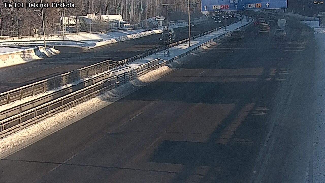 Weather Camera Image Road 101 Helsinki Pirkkola, Helsinki, Uusimaa