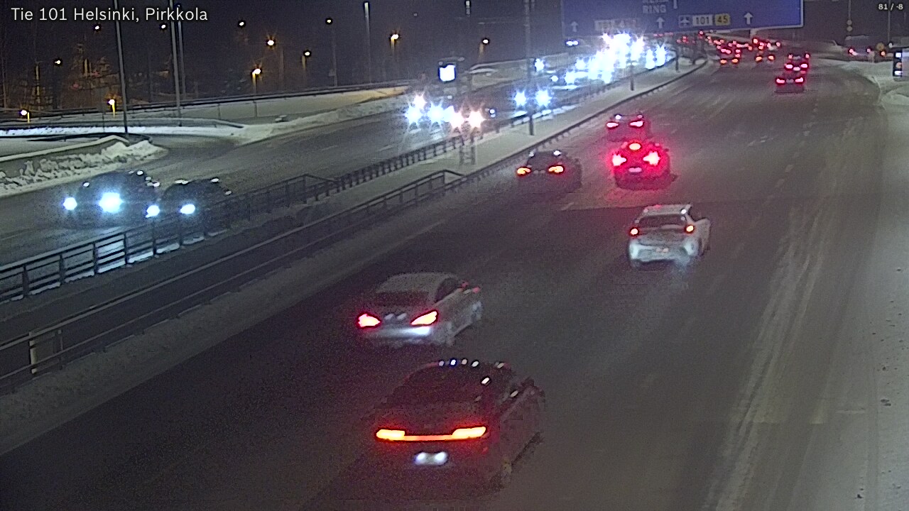 Weather Camera Image Road 101 Helsinki Pirkkola, Helsinki, Uusimaa