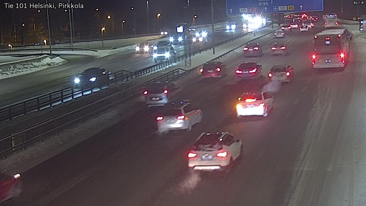 Weather Camera Image Road 101 Helsinki Pirkkola, Helsinki, Uusimaa