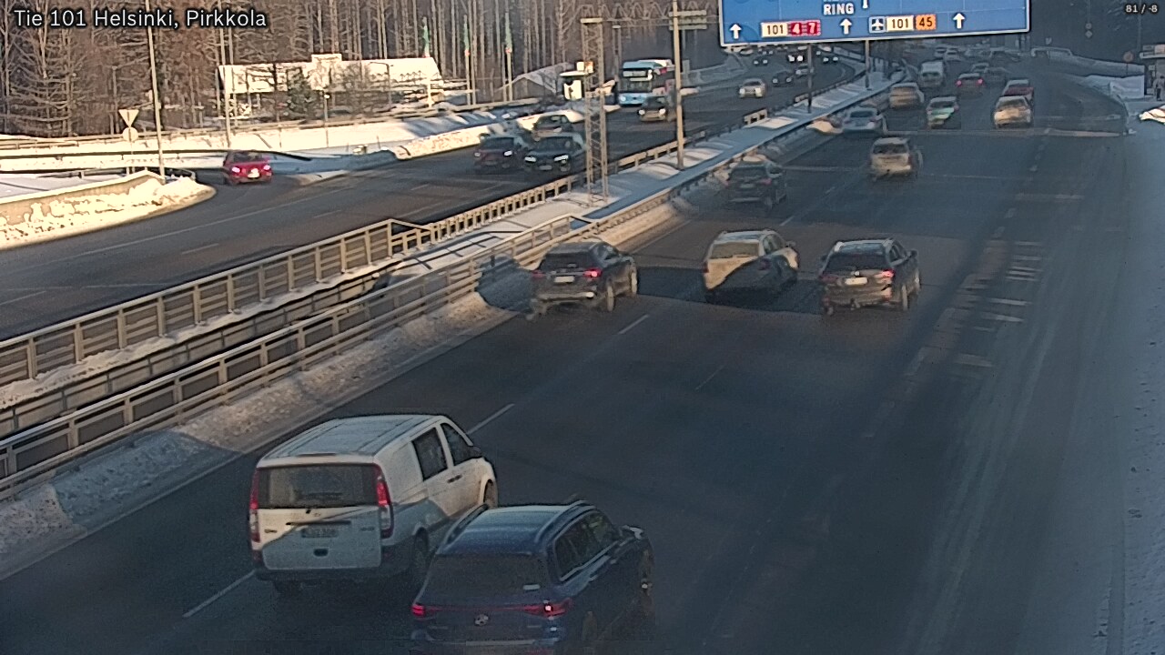 Weather Camera Image Road 101 Helsinki Pirkkola, Helsinki, Uusimaa