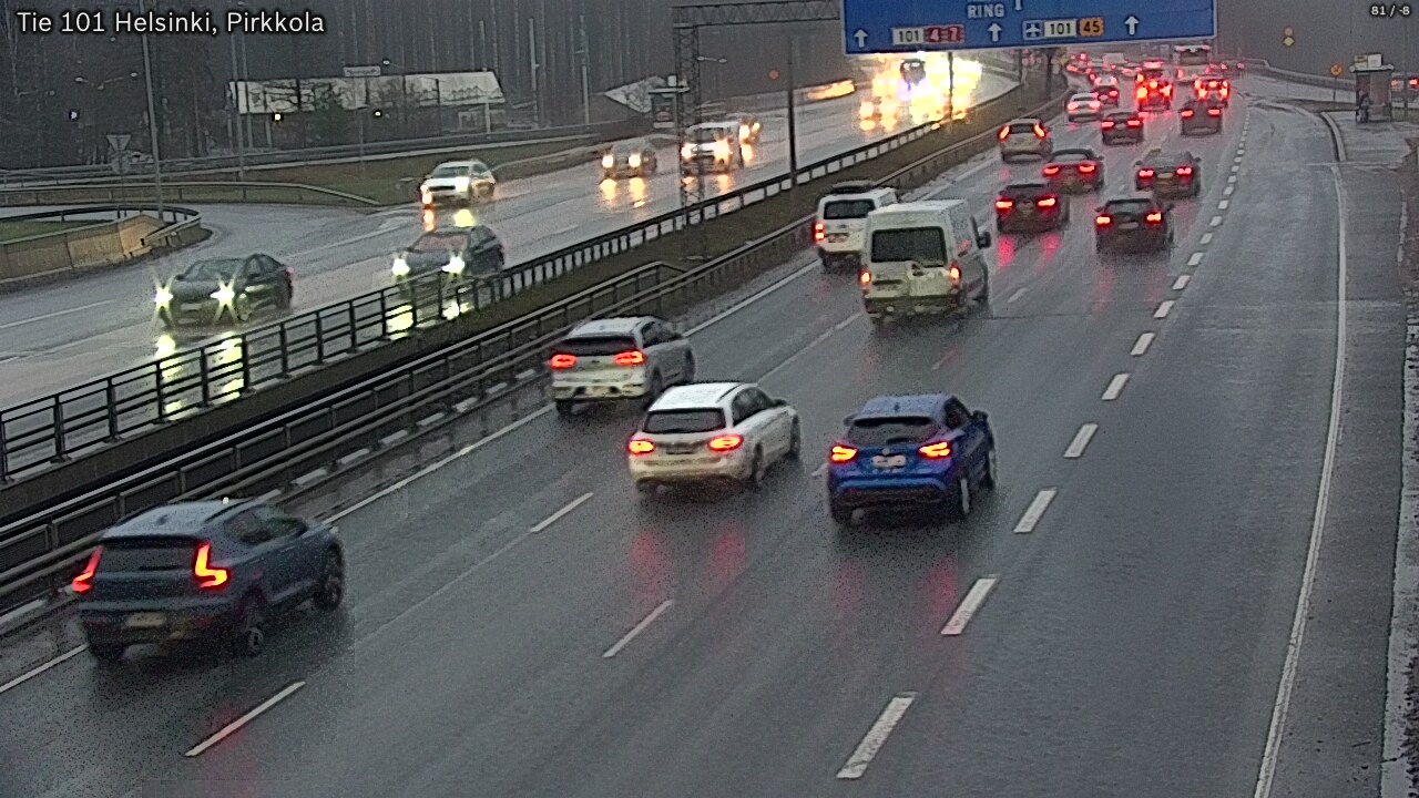 Weather Camera Image Road 101 Helsinki Pirkkola, Helsinki, Uusimaa