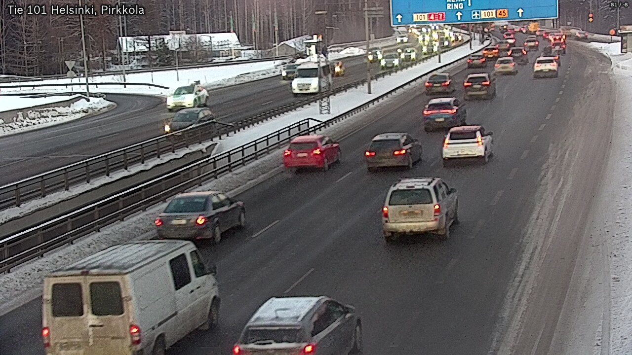 Weather Camera Image Road 101 Helsinki Pirkkola, Helsinki, Uusimaa