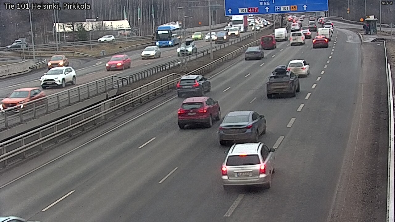 Weather Camera Image Väg 101 Helsingfors Britas, Helsinki, Uusimaa