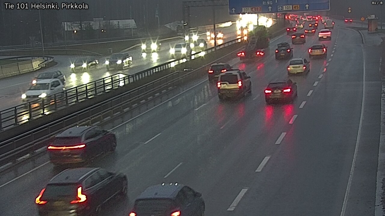 Weather Camera Image Road 101 Helsinki Pirkkola, Helsinki, Uusimaa