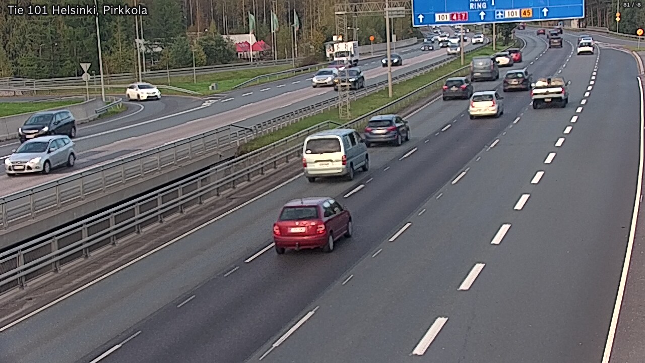 Weather Camera Image Road 101 Helsinki Pirkkola, Helsinki, Uusimaa