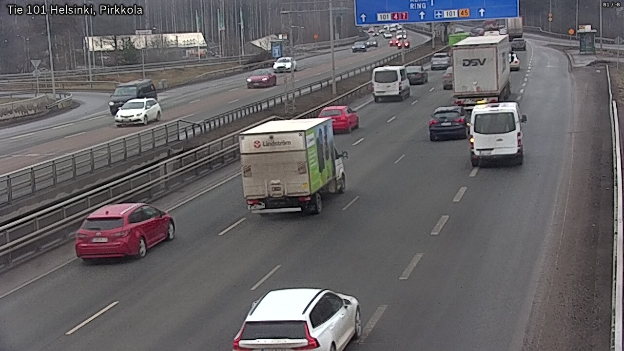 Weather Camera Image Road 101 Helsinki Pirkkola, Helsinki, Uusimaa