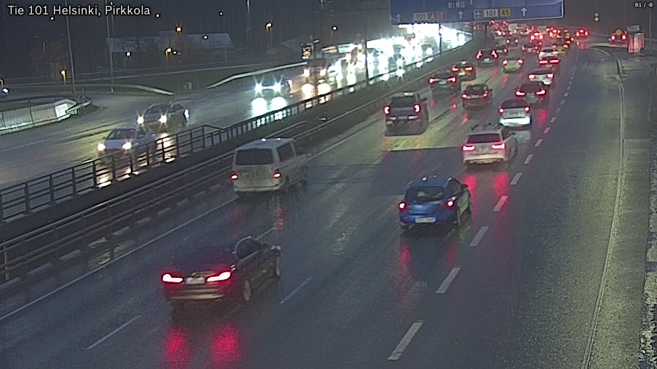Weather Camera Image Road 101 Helsinki Pirkkola, Helsinki, Uusimaa