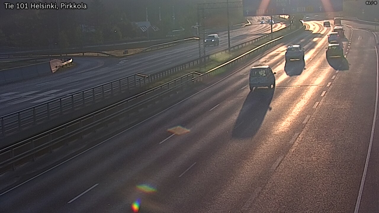 Weather Camera Image Road 101 Helsinki Pirkkola, Helsinki, Uusimaa