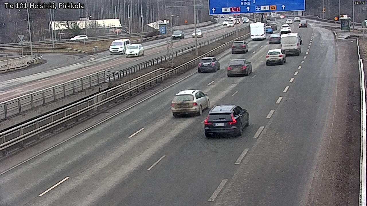 Weather Camera Image Road 101 Helsinki Pirkkola, Helsinki, Uusimaa