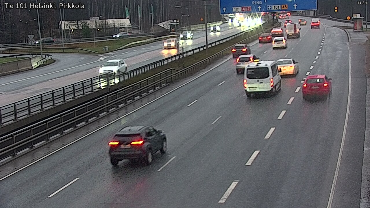 Weather Camera Image Väg 101 Helsingfors Britas, Helsinki, Uusimaa