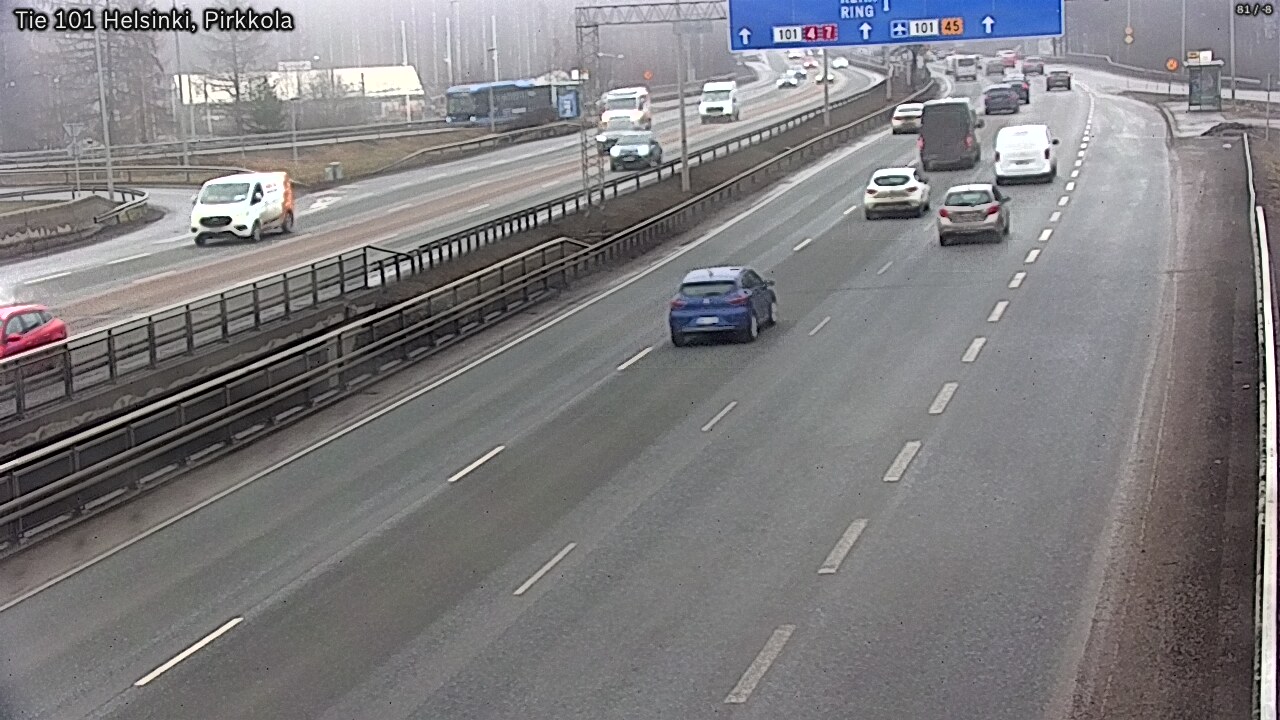 Weather Camera Image Road 101 Helsinki Pirkkola, Helsinki, Uusimaa