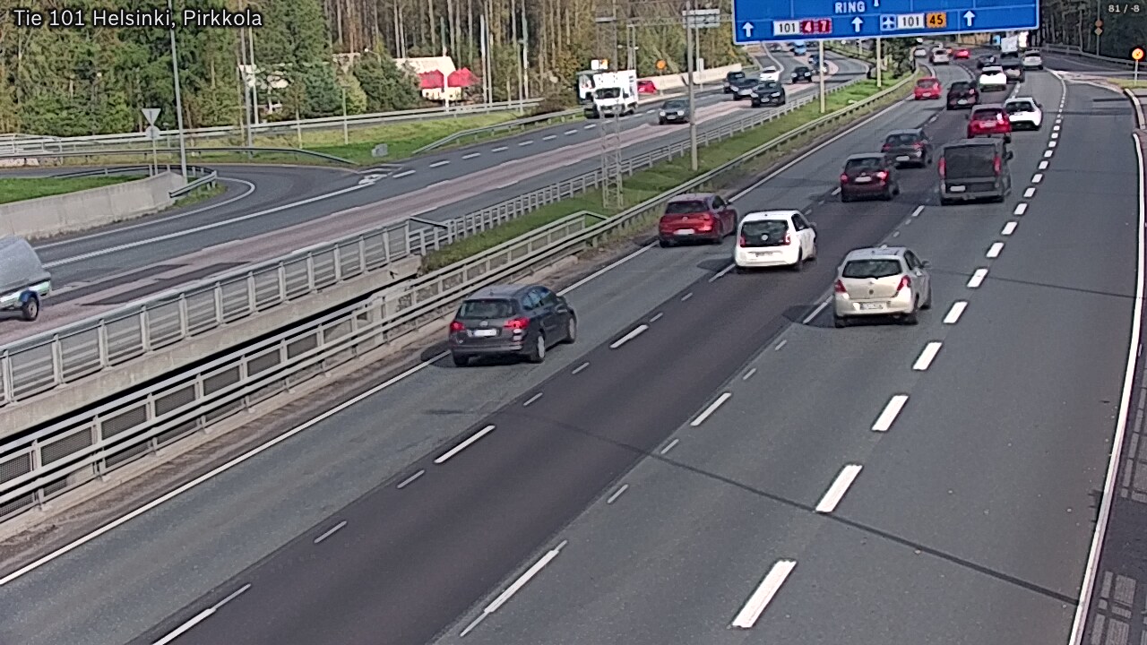 Weather Camera Image Road 101 Helsinki Pirkkola, Helsinki, Uusimaa