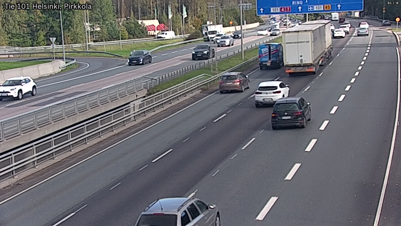 Weather Camera Image Road 101 Helsinki Pirkkola, Helsinki, Uusimaa
