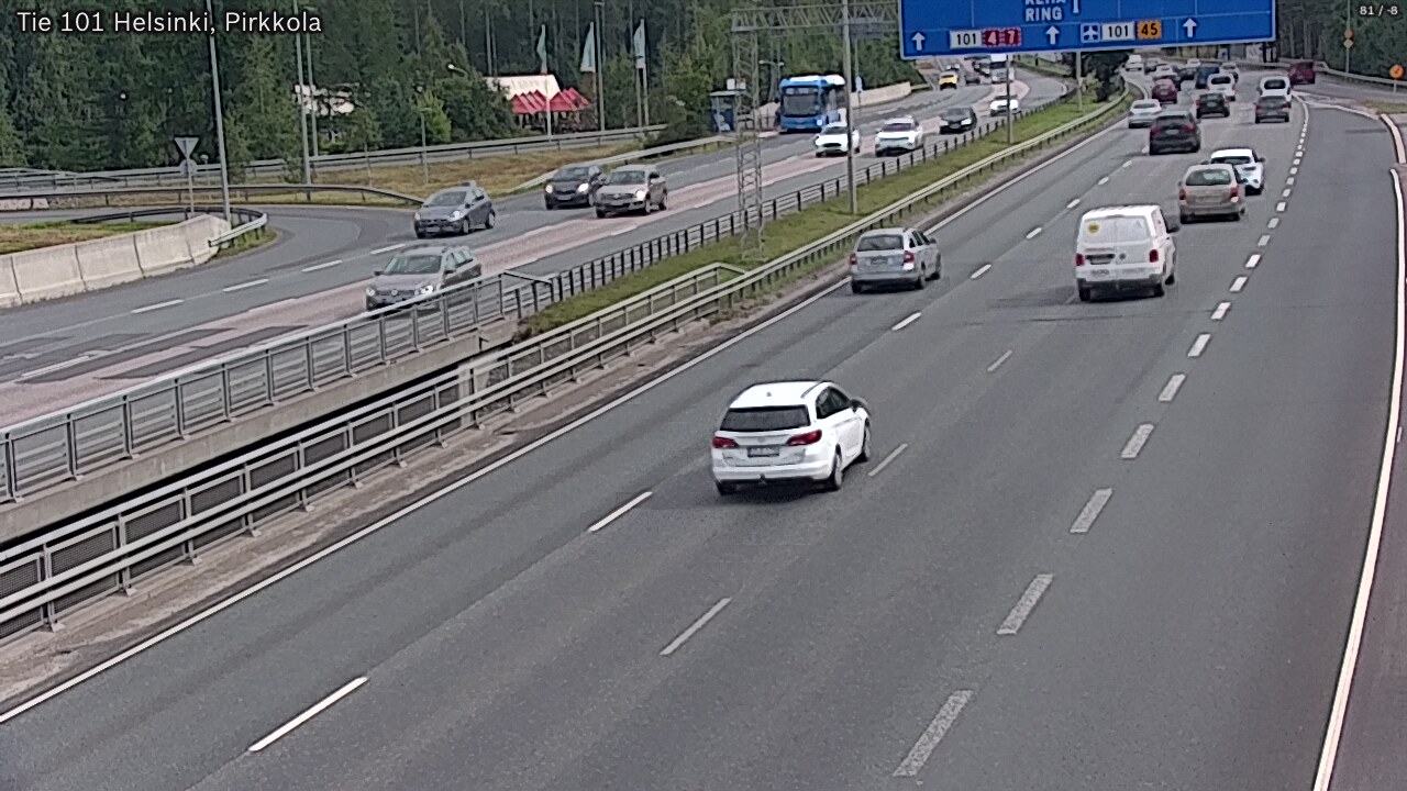 Weather Camera Image Road 101 Helsinki Pirkkola, Helsinki, Uusimaa