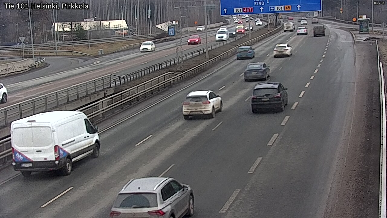 Weather Camera Image Road 101 Helsinki Pirkkola, Helsinki, Uusimaa