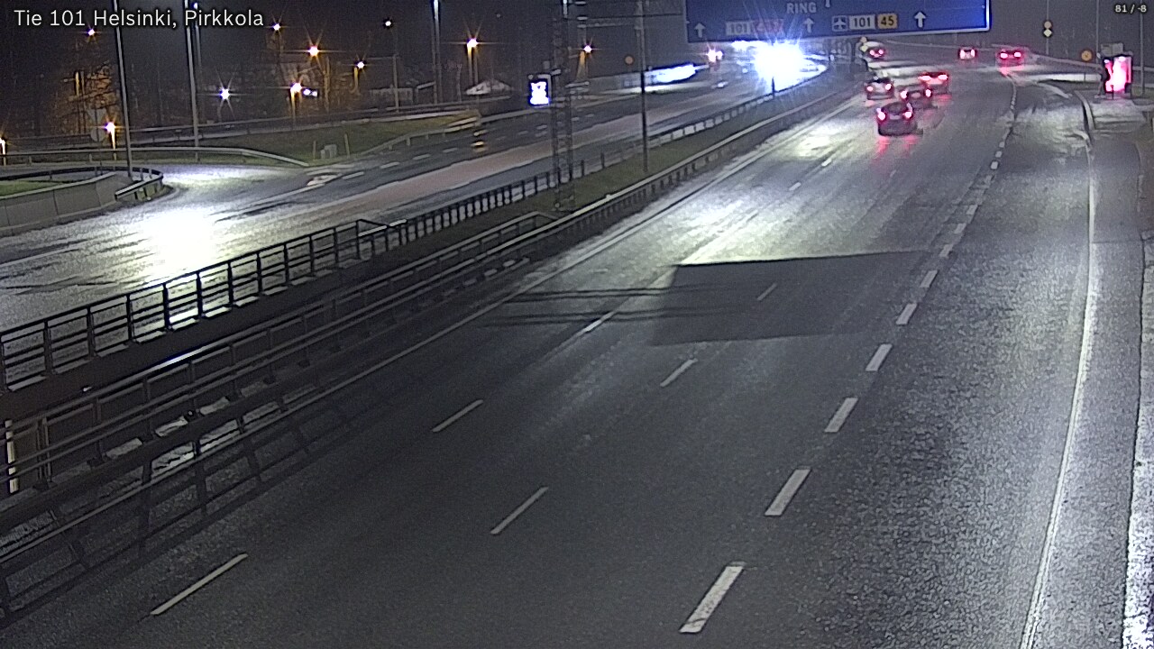 Weather Camera Image Road 101 Helsinki Pirkkola, Helsinki, Uusimaa