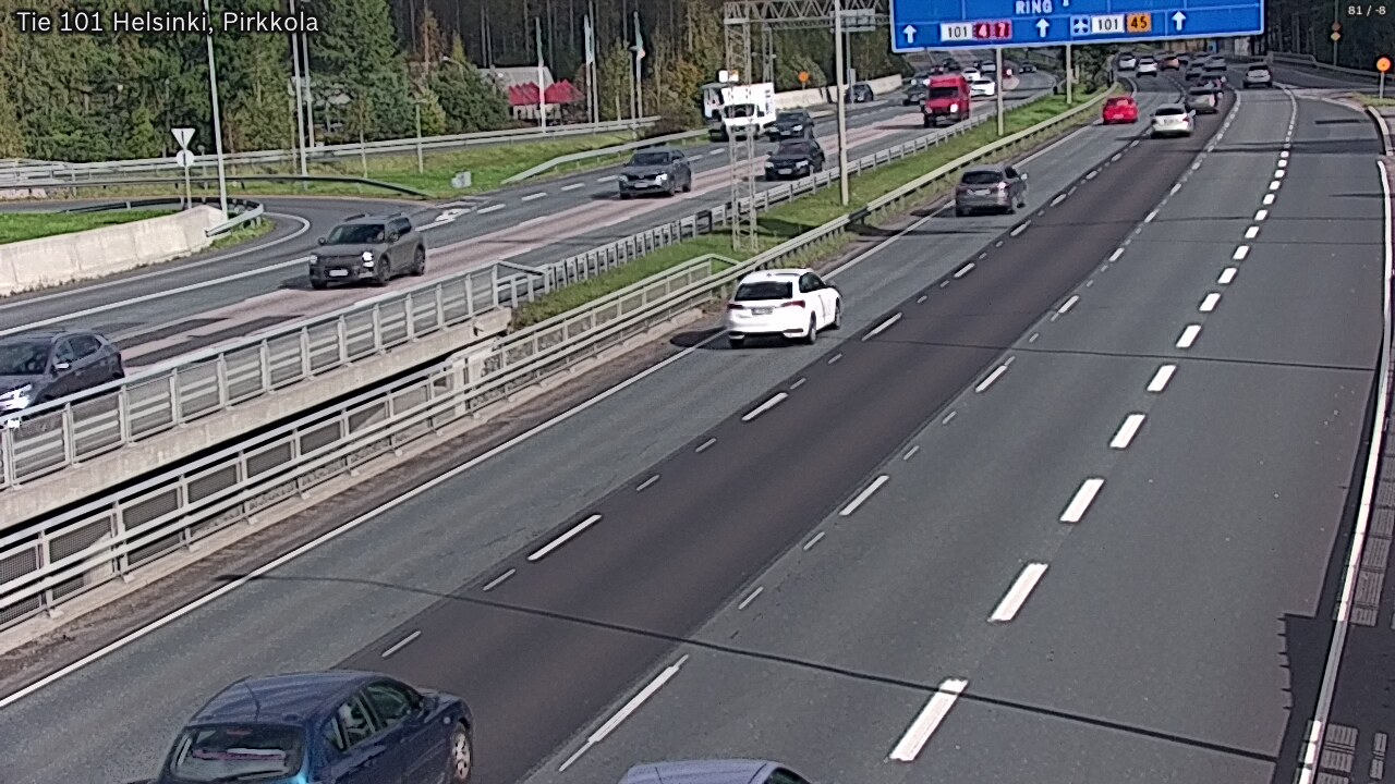 Weather Camera Image Road 101 Helsinki Pirkkola, Helsinki, Uusimaa