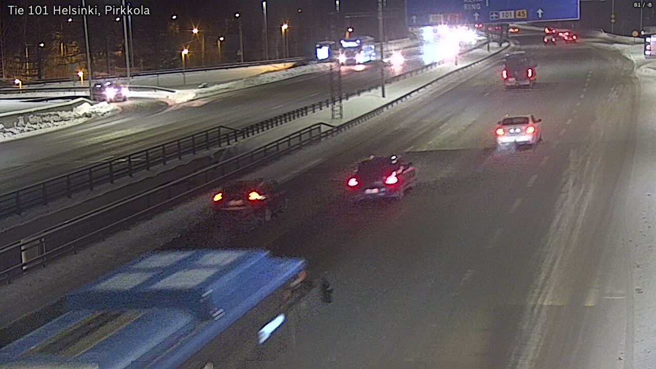 Weather Camera Image Road 101 Helsinki Pirkkola, Helsinki, Uusimaa