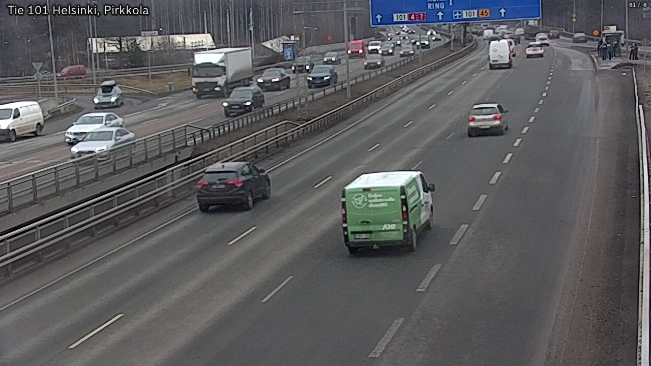 Weather Camera Image Väg 101 Helsingfors Britas, Helsinki, Uusimaa