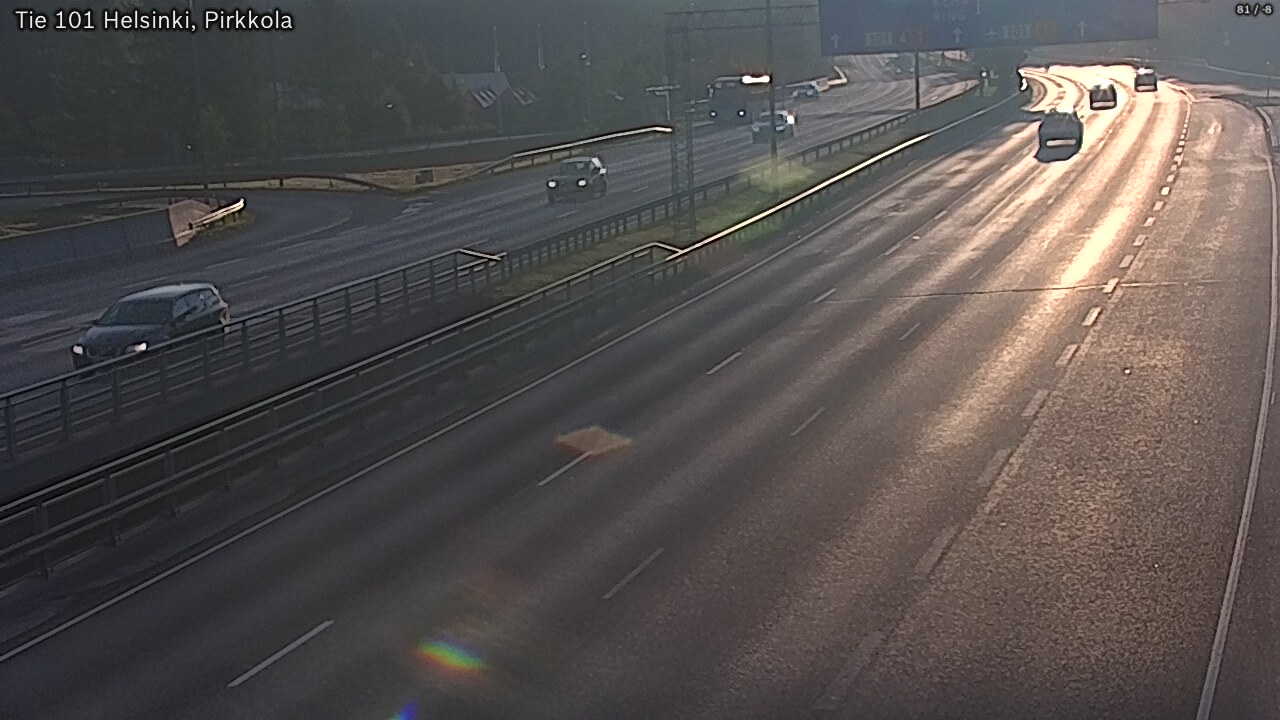 Weather Camera Image Road 101 Helsinki Pirkkola, Helsinki, Uusimaa
