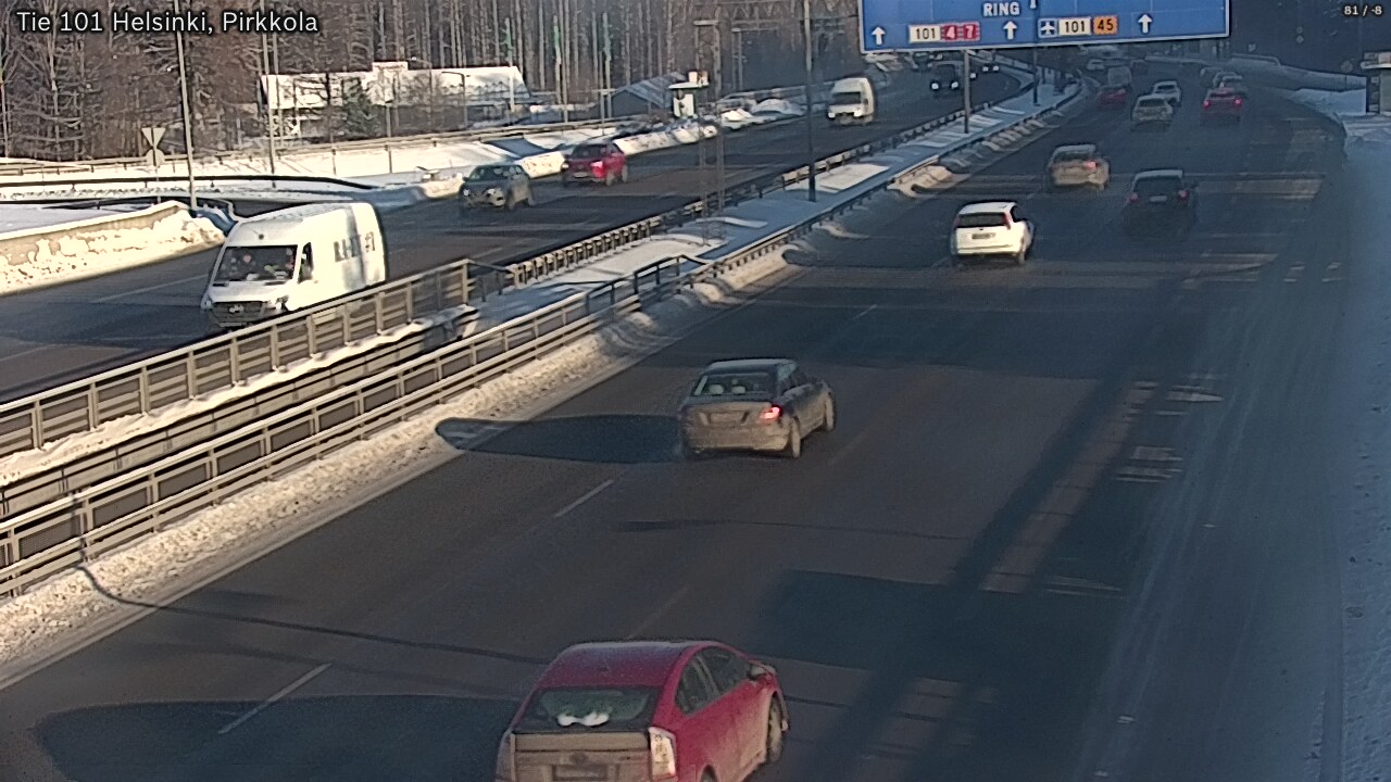 Weather Camera Image Road 101 Helsinki Pirkkola, Helsinki, Uusimaa