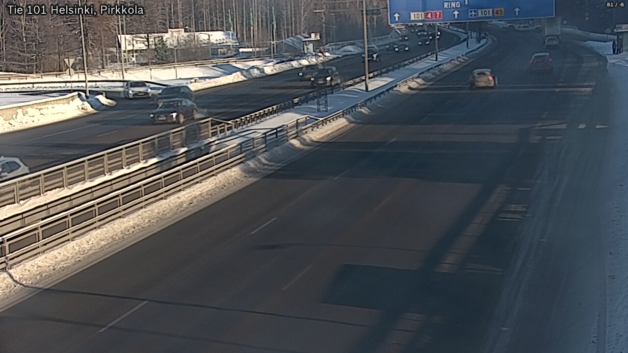 Weather Camera Image Road 101 Helsinki Pirkkola, Helsinki, Uusimaa