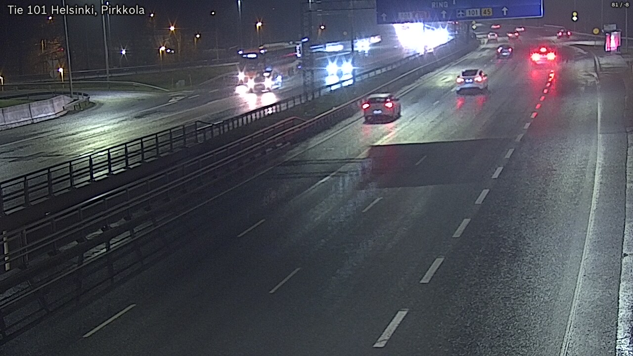 Weather Camera Image Road 101 Helsinki Pirkkola, Helsinki, Uusimaa