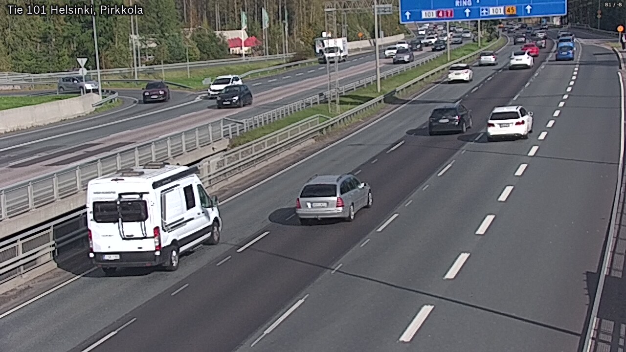 Weather Camera Image Road 101 Helsinki Pirkkola, Helsinki, Uusimaa