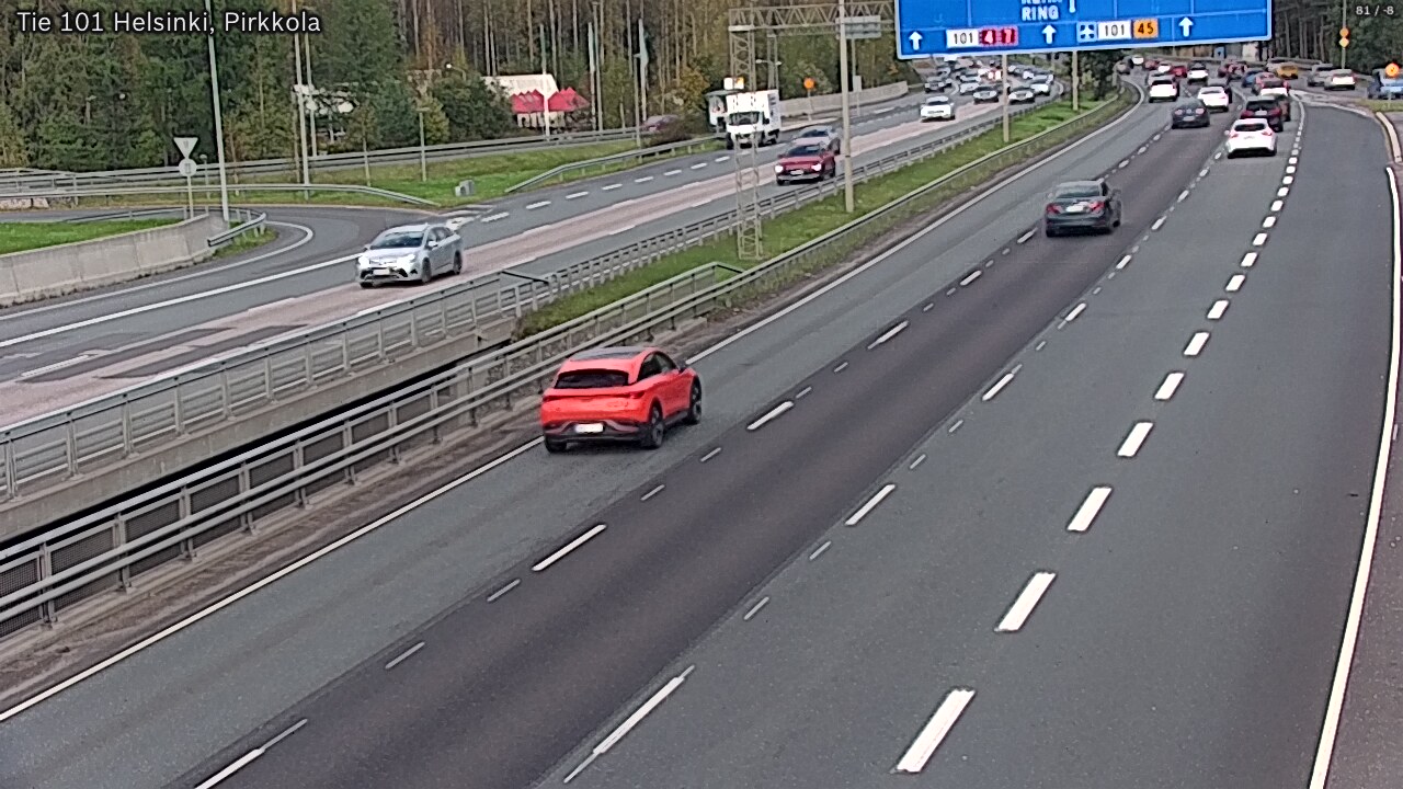 Weather Camera Image Road 101 Helsinki Pirkkola, Helsinki, Uusimaa