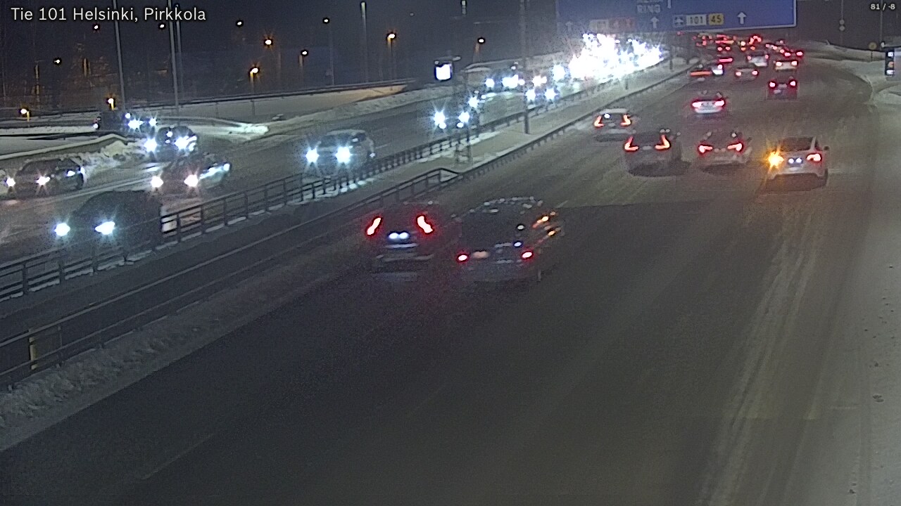 Weather Camera Image Road 101 Helsinki Pirkkola, Helsinki, Uusimaa