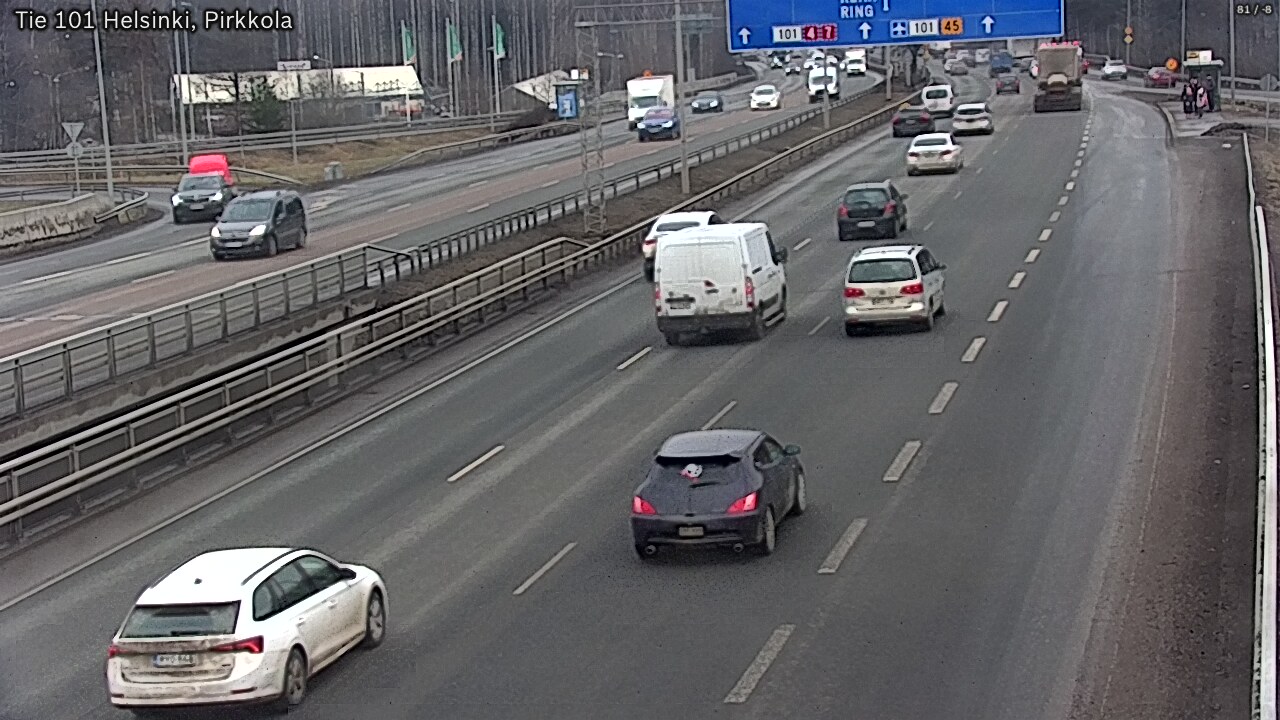 Weather Camera Image Road 101 Helsinki Pirkkola, Helsinki, Uusimaa
