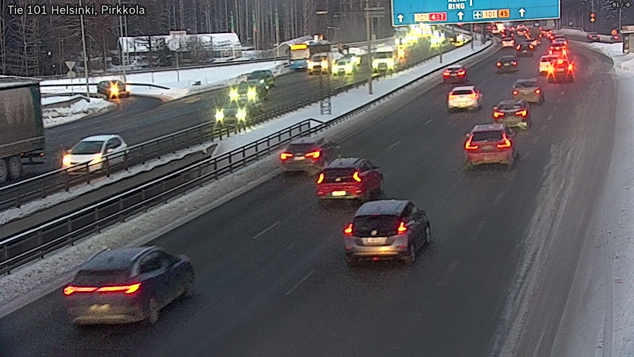 Weather Camera Image Road 101 Helsinki Pirkkola, Helsinki, Uusimaa