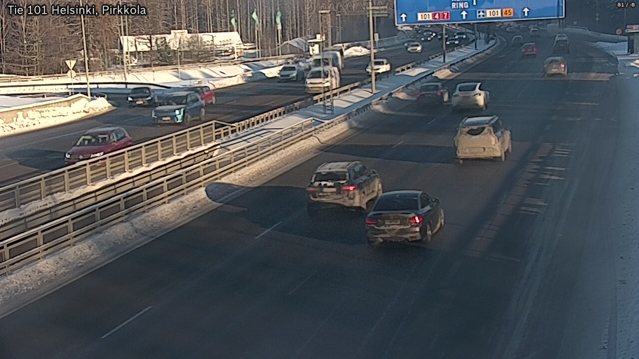 Weather Camera Image Road 101 Helsinki Pirkkola, Helsinki, Uusimaa