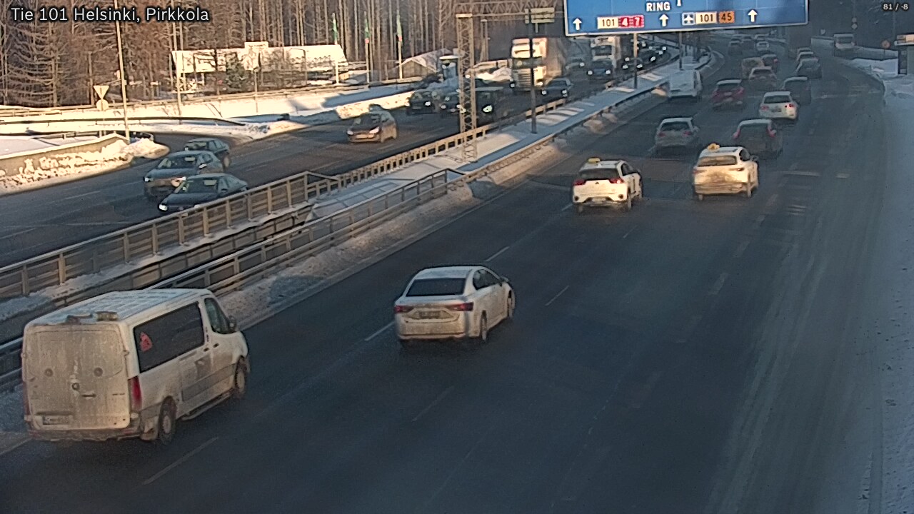 Weather Camera Image Road 101 Helsinki Pirkkola, Helsinki, Uusimaa